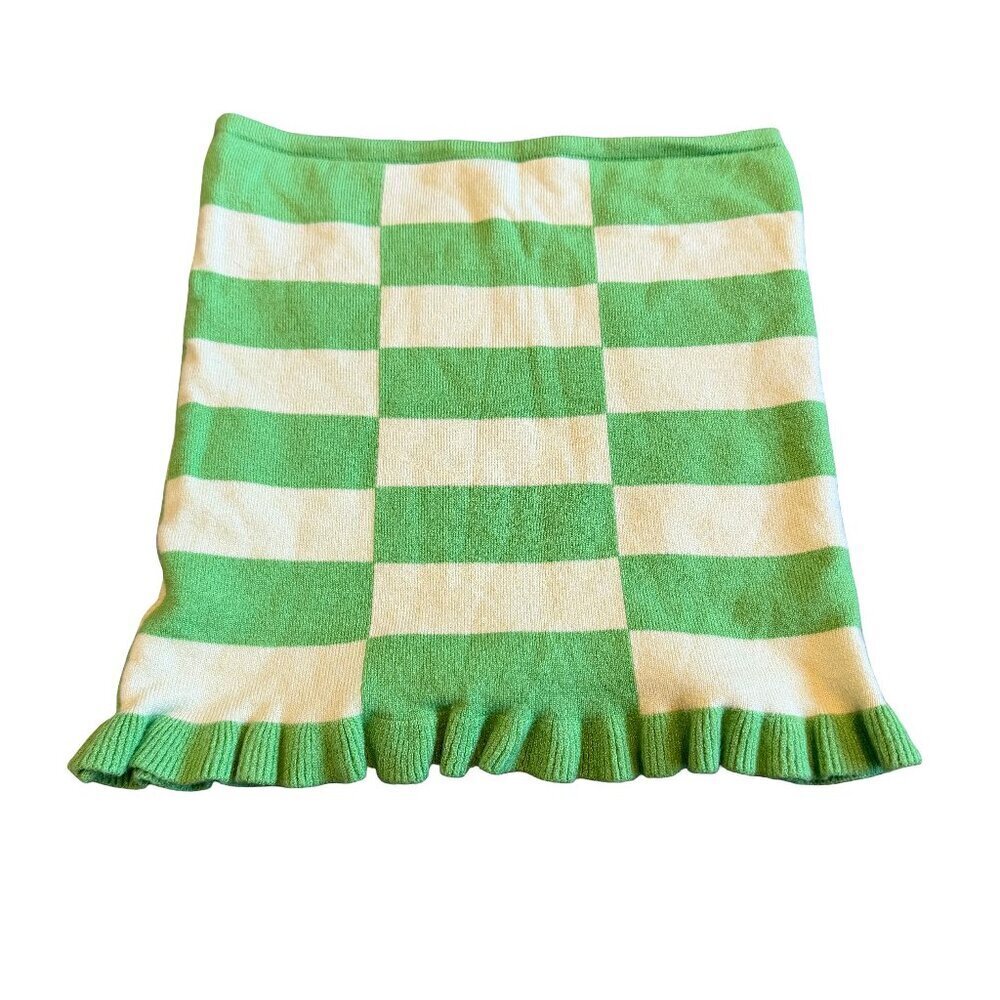 Beige Botany Pull-On Mini Skirt Fit N Flare Bold Check Print Size Small Women's